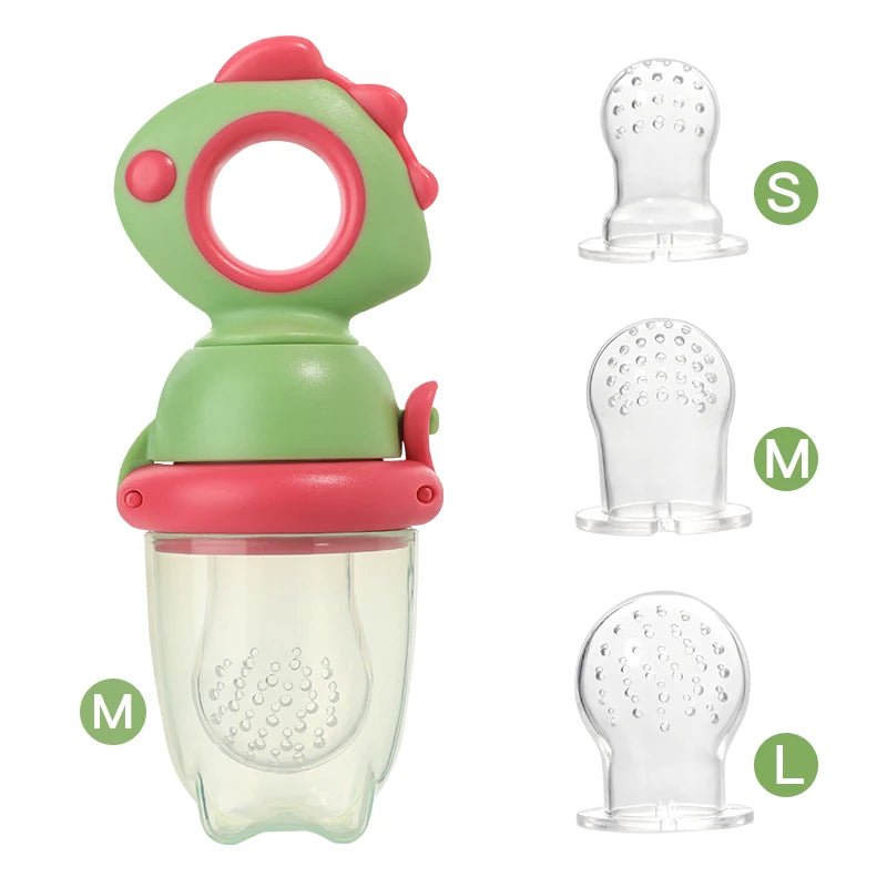 Silicone Baby Fruit Feeder & Teether | Rotating Fresh Food Nibbler
