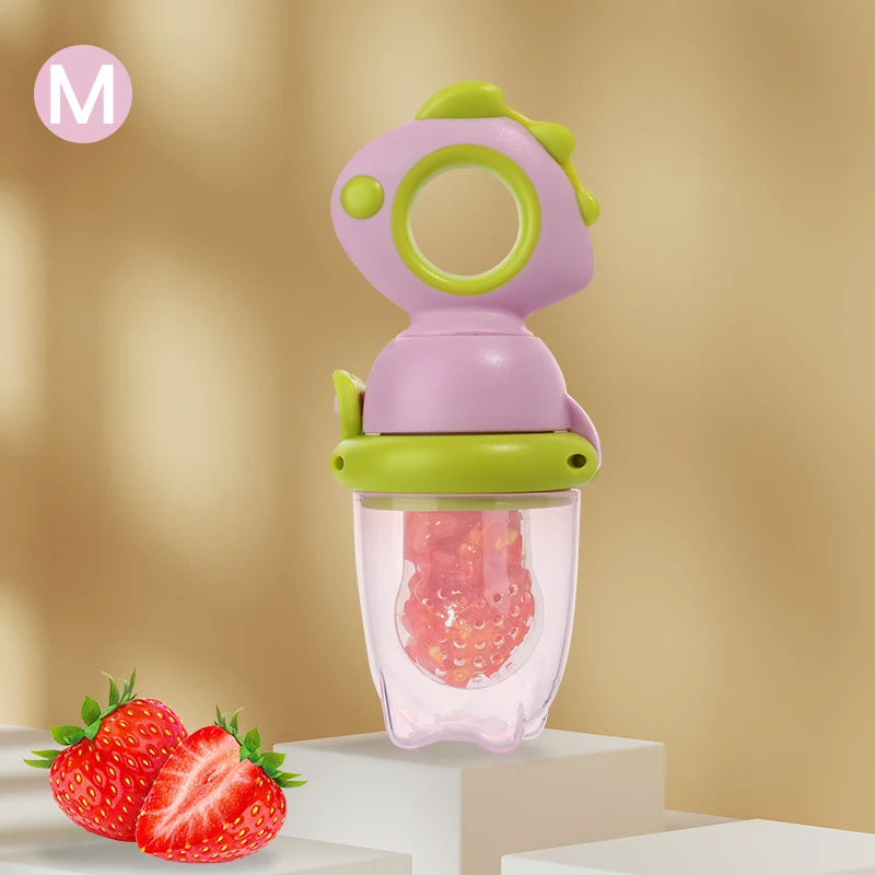Silicone Baby Fruit Feeder & Teether | Rotating Fresh Food Nibbler