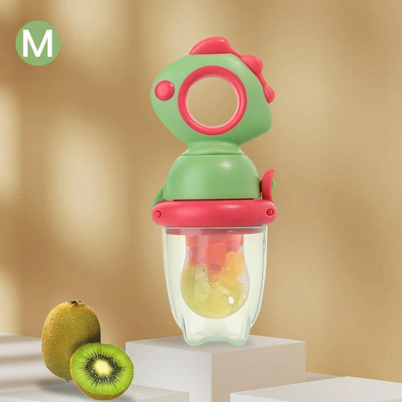 Silicone Baby Fruit Feeder & Teether | Rotating Fresh Food Nibbler