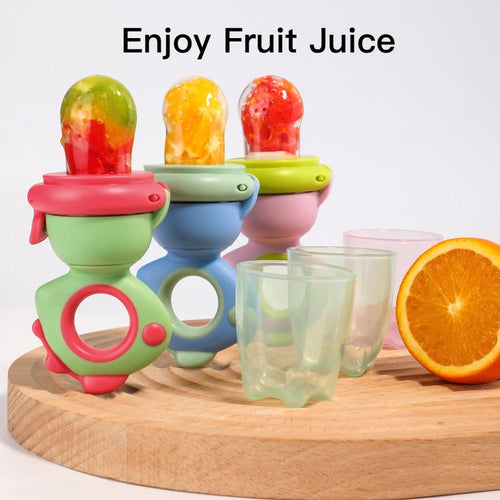 Silicone Baby Fruit Feeder & Teether | Rotating Fresh Food Nibbler