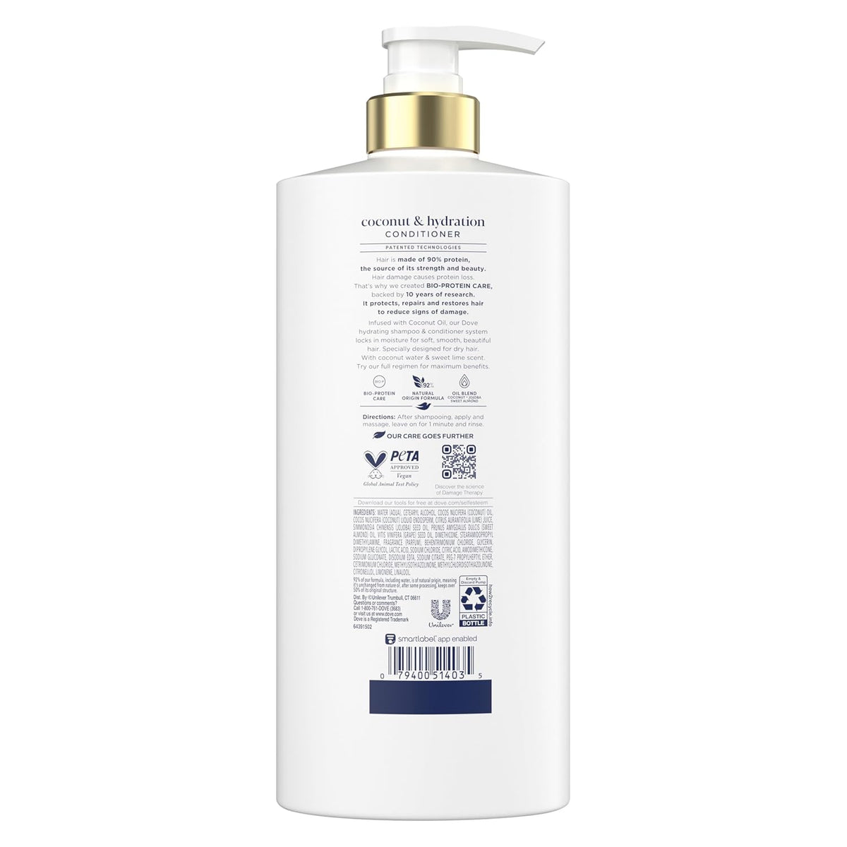 Conditioner Coconut & Hydration for Dry Hair Care, 28 Fl Oz